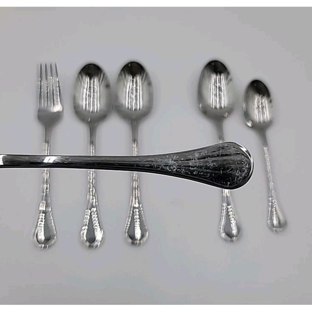 6pc Isaac Mizrahi Stainless Steel Flatware China‎ 11